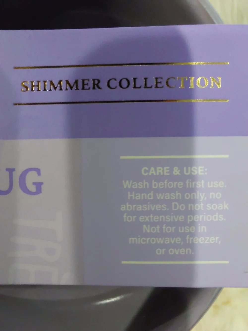 NWT Très Chic Iridescent Purple Mug